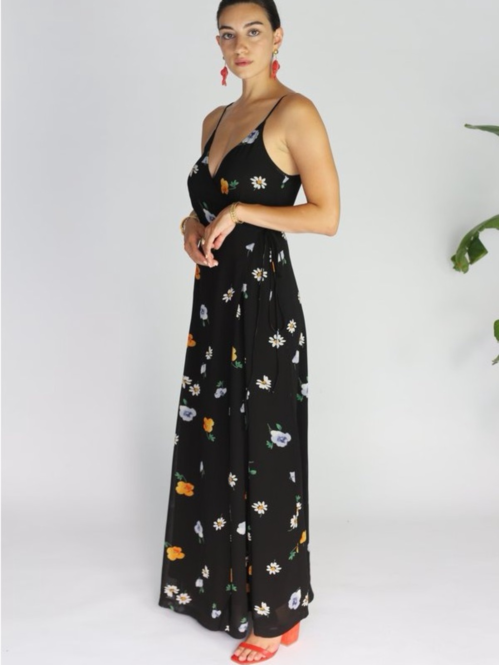 NWT- GANNI Dainty Georgette Floral Wrap Dress